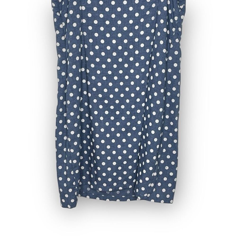 Paper Crane Polka Dot Bodycon Mini Dress Blue White Pin-Up Retro Women's Large - Picture 6 of 9